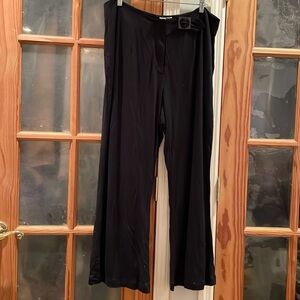 Women’s Paula Hian Luxe Black Pants Modal, Wool, Spandex, Lined. Size 18W